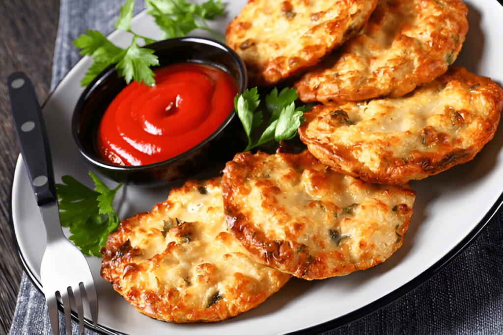 Cheesy Chicken Fritters