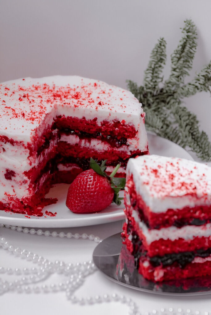 Strawberry Cake (with cream cheese frosting)