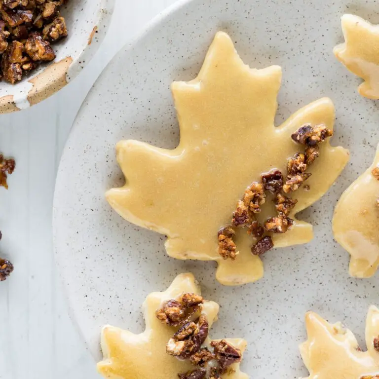 Glazed Maple Shortbread Cookies