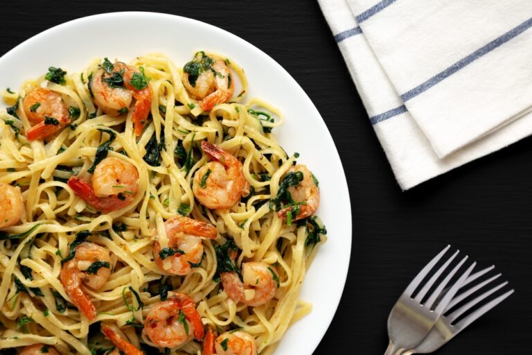 Lemon Garlic Parmesan Shrimp Pasta