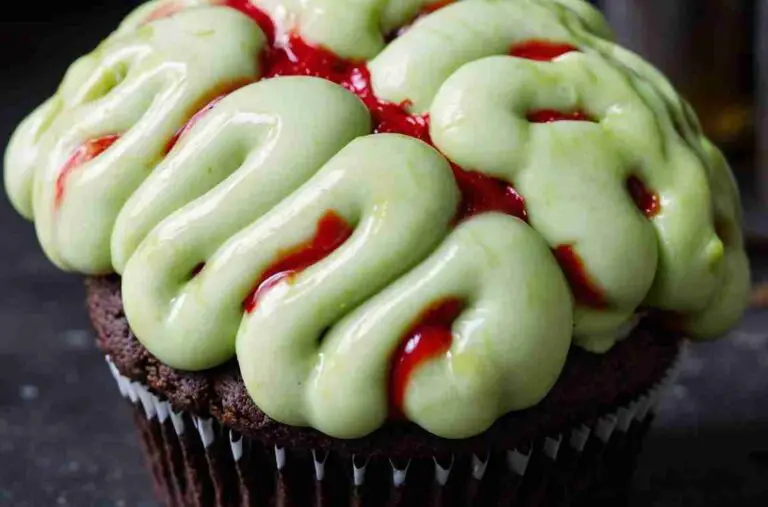 Zombie Brain Cupcakes