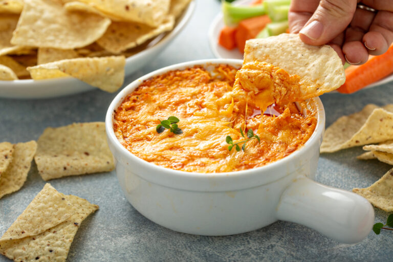 Buffalo Ranch Chicken and Cheese Dip