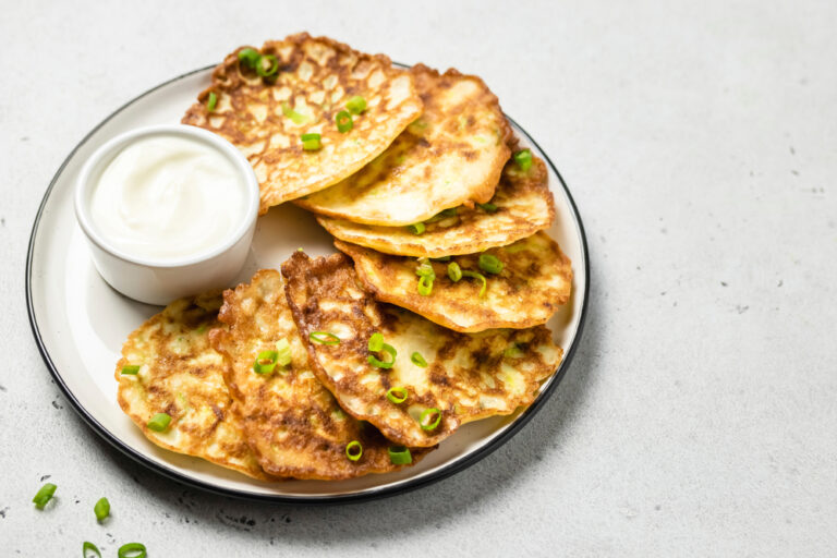 Chickpea Pancakes With Greens and Cheese