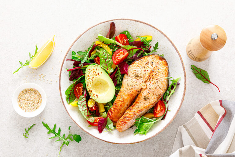 Fresh Salmon Salad with Avocado