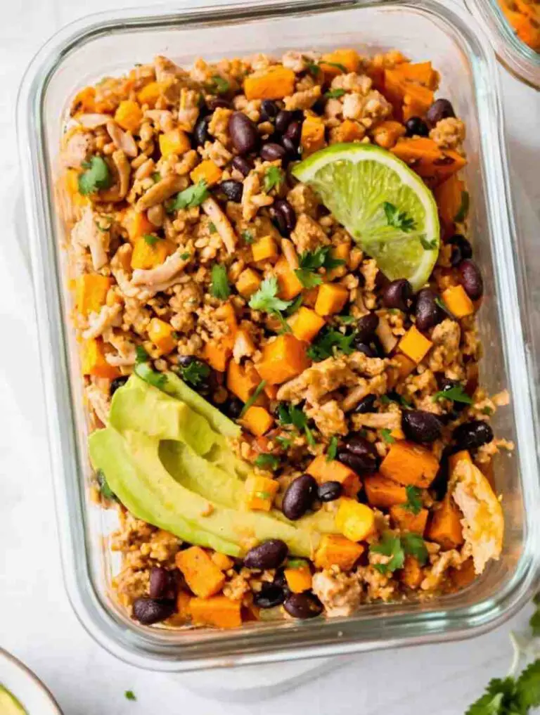 Ground Turkey Skillet with Sweet Potatoes and Black Beans