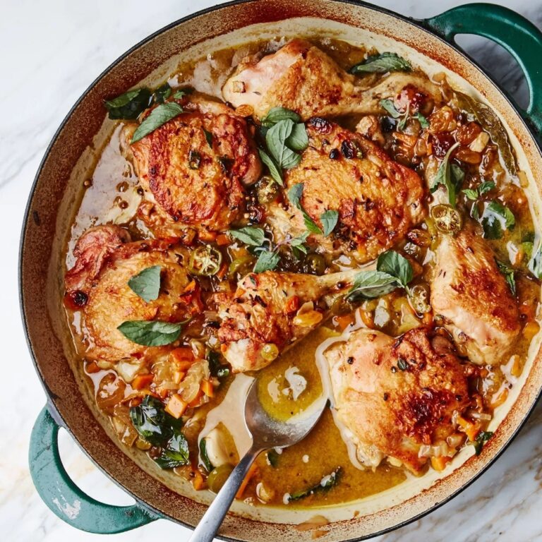 Harissa Chicken Thighs With Shallots