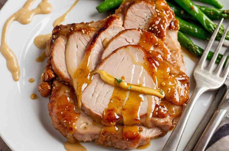 Honey Mustard Pretzel Pork Chops