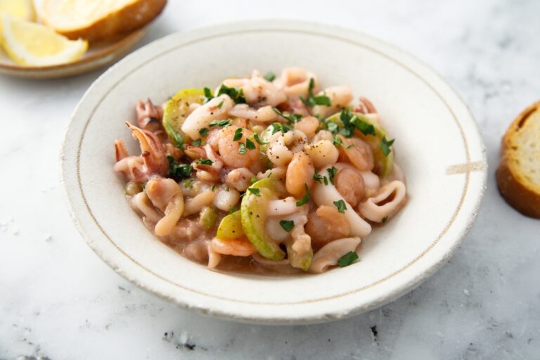 Lemony Shrimp and Bean Stew