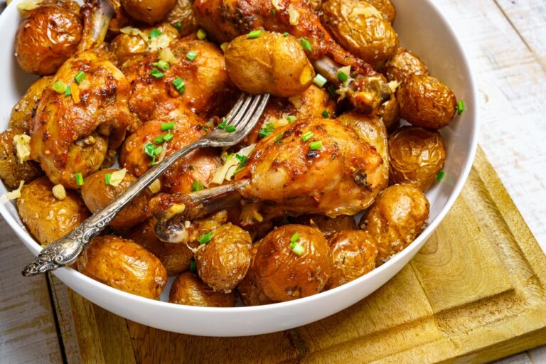 One Pan Honey Mustard Chicken and Vegetables