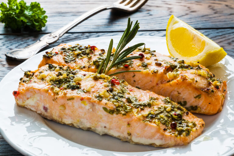 Oven-Baked Salmon with Lemon and Pepper