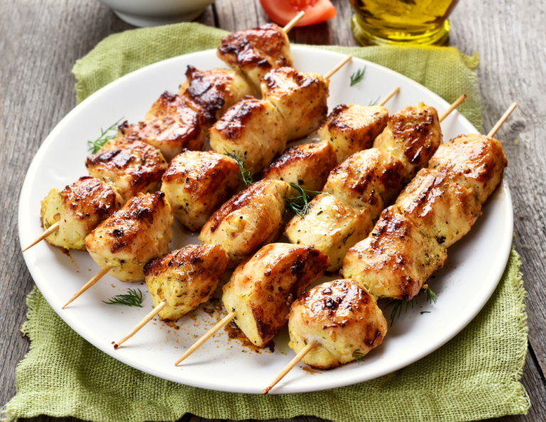 Air Fryer Parmesan Chicken Skewers