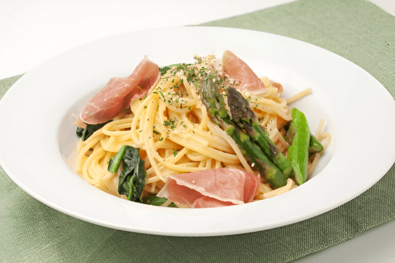 Asparagus Fettuccine Carbonara