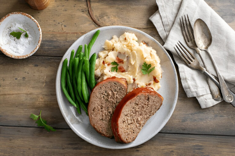 Cowboy Meatloaf and Potato Casserole