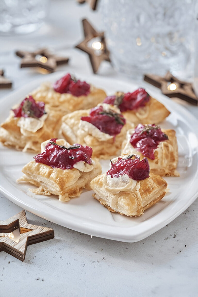 Cranberry Brie Puff Pastry Tarts