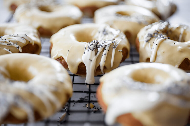 Glazed Lemon Poppy Seed Donuts