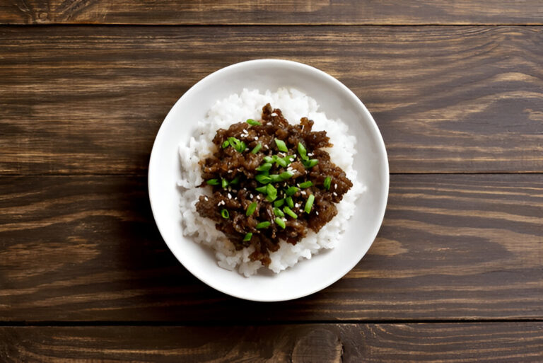 Korean Ground Beef and Rice Bowls