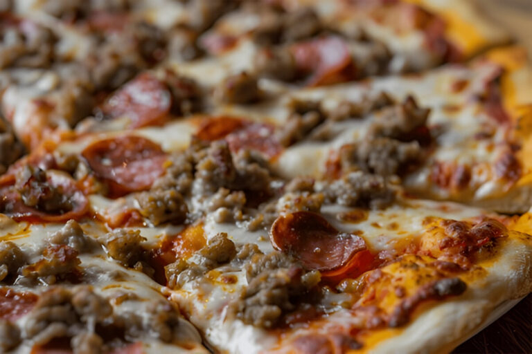 Pizza with Ground Pork, Leeks, and Rosemary