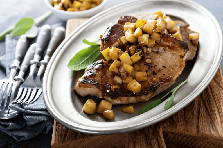 Pork Chops with Cornbread Stuffing