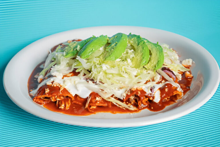 White Chicken Enchiladas with Avocado