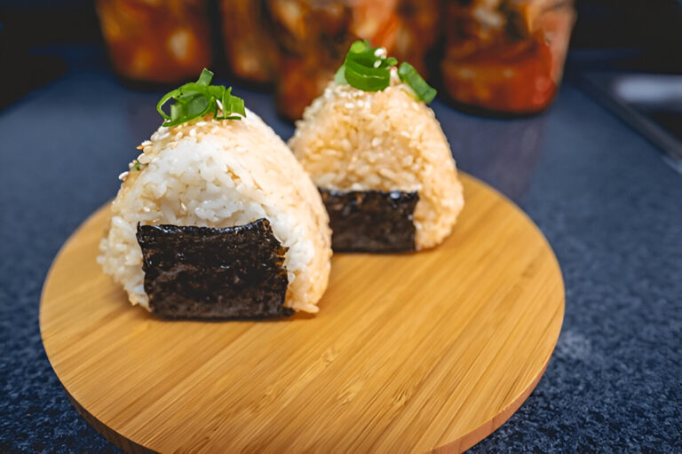 Yaki Onigiri (Grilled Japanese Rice Balls) with Pickled Shiitakes