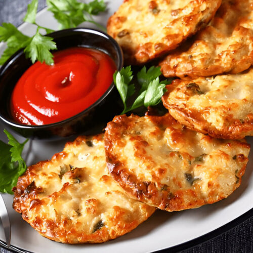 Cheesy Chicken Fritters