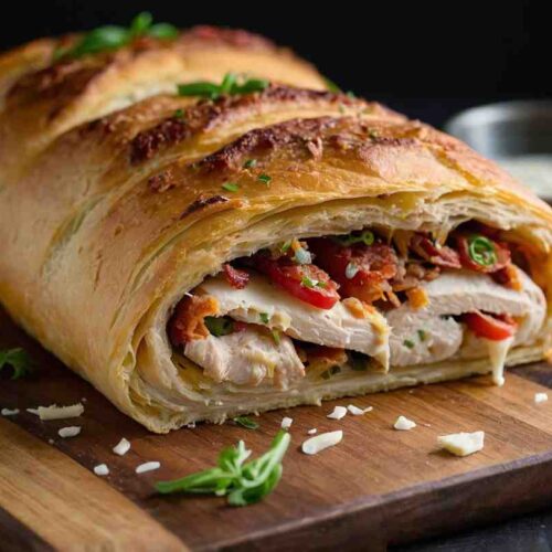 Chicken Bacon Ranch Stromboli