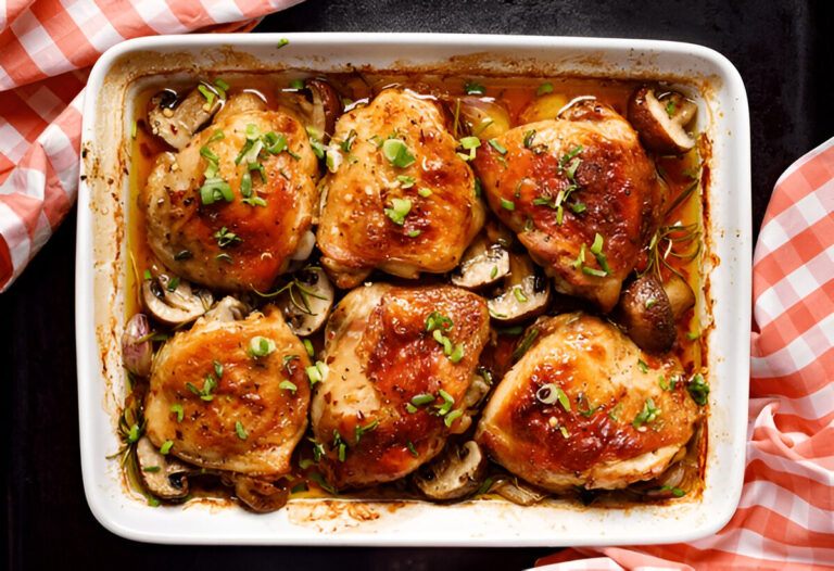 Chicken Thighs With Mushrooms and Shallots