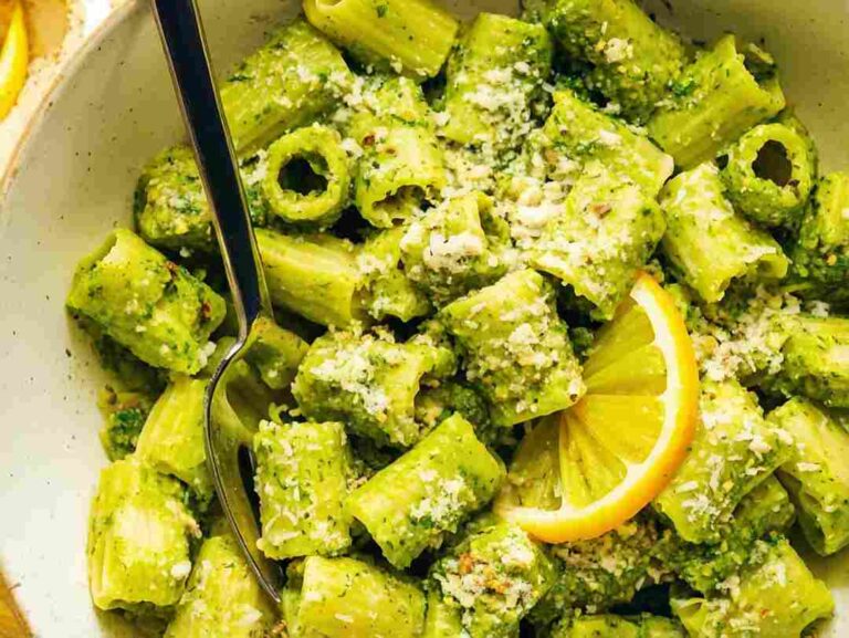 Lemony Broccoli Pesto Pasta