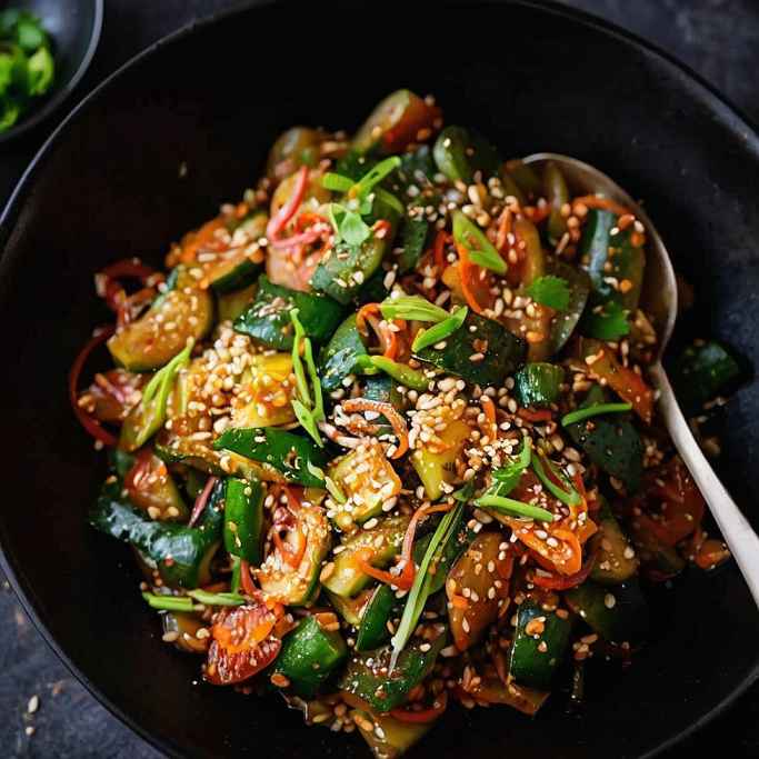 Spicy Korean Cucumber Salad