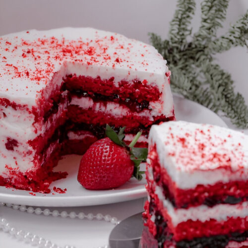 Strawberry Cake (with cream cheese frosting)